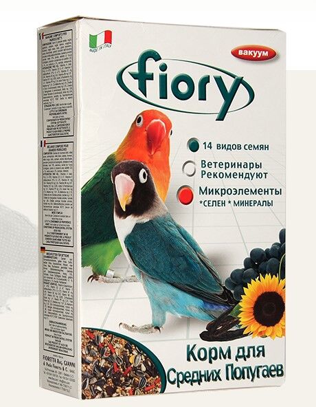Fiory корм для средних попугаев 800гр