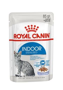 Роял Канин Indoor sterilised пауч д/стер-х кошек жив. в помещении,желе 85г