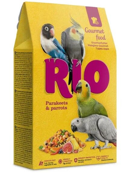 Рио Гурмэ корм д/средних и крупных попугаев 250гр 21220