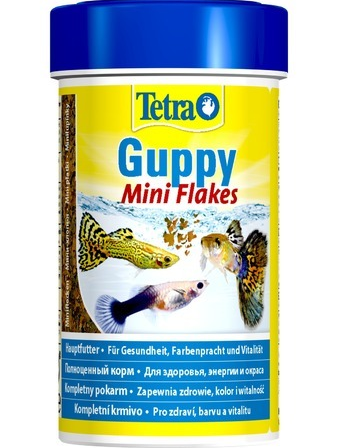 TetraGuppy корм для гуппи, пецилий, меченосцев и др. живородящих рыб 100 мл