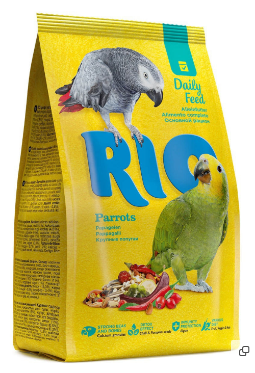 Корм Рио для крупных попугаев, 1 кг