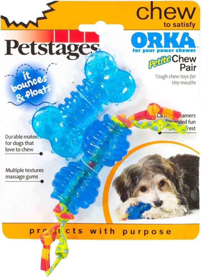 Petstages набор из двух игрушкек д/собак мелких пород "OPKA косточка+гантеля"ультра-мини