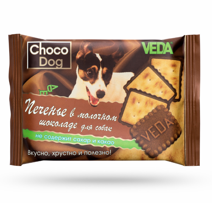 ВЕДА CHOCO DOG печенье д/с в молочном шоколаде 30г