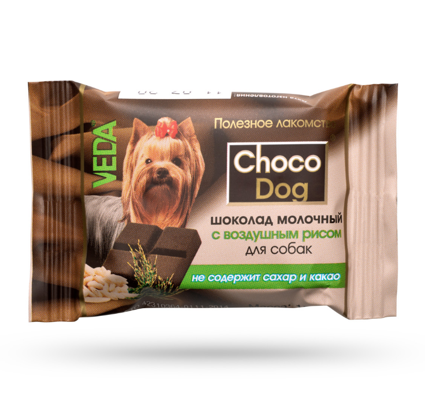ВЕДА CHOCO DOG Шоколад молочный с воздушным рисом д/с 15гр