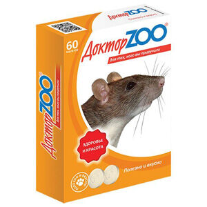 Доктор ЗОО Мультивитаминное лакомство для крыс и мышей 60таб