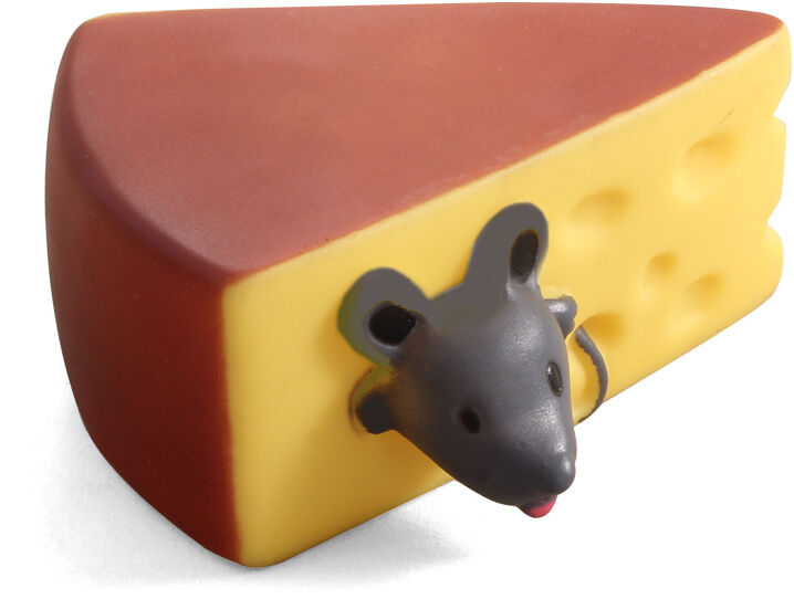 Игрушка для собак из винила "Мышка в сыре", 100 мм, Триол
