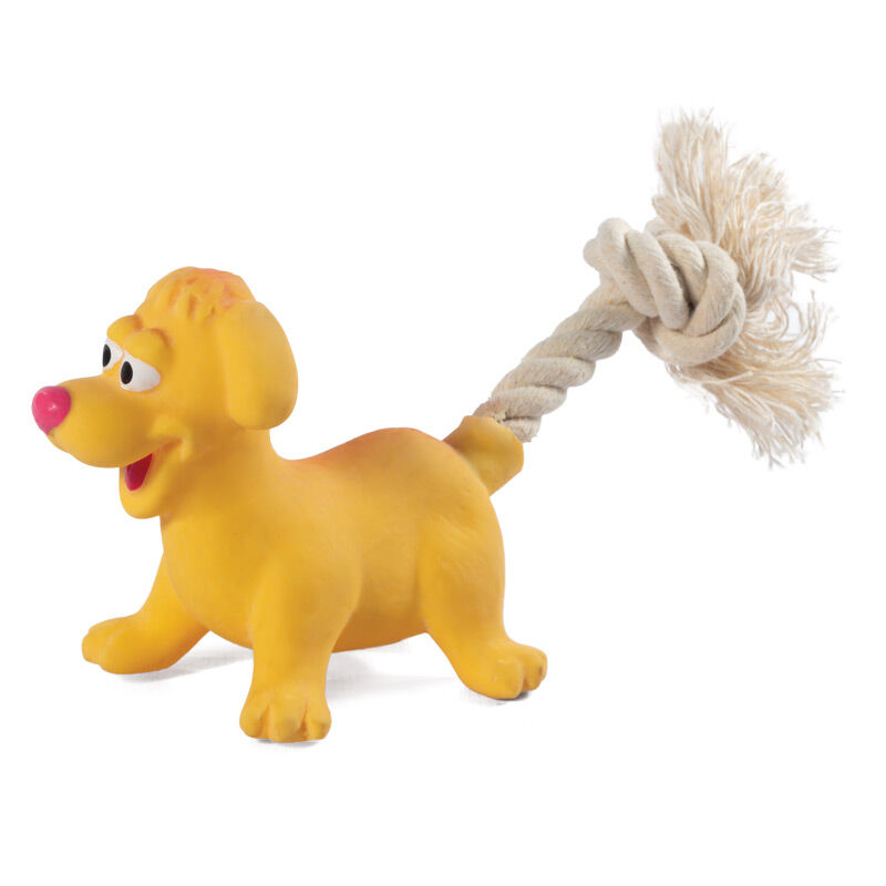 Игрушка MINI DOGS для собак мелких пород ил латекса "Собака на веревке" 85/180,Триол