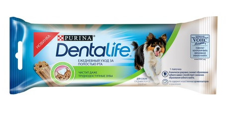 Лакомство Purina DentaLife для собак средних пород,для поддержания здоровья полости рта,23 г