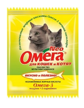 Омега Нео витамины для котят с таурином и карнитин																														