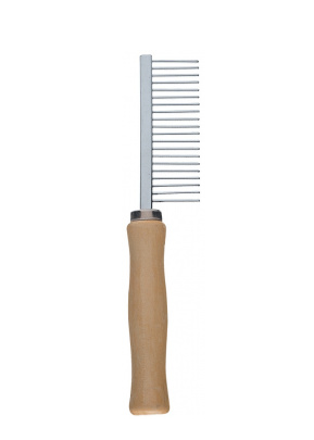 Расческа с деревянной ручкой Редкая 16,5*3 см 4582 СК