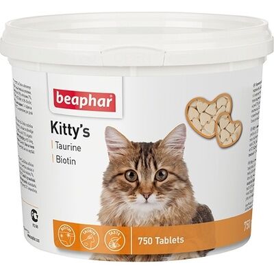 Беафар витамины д/кошек Сердечки Таурин-Биотин