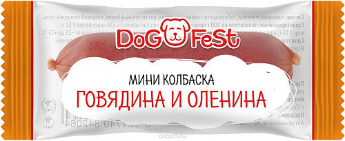 Dog Fest Мини колбаска ГОВЯДИНА И ОЛЕНИНА