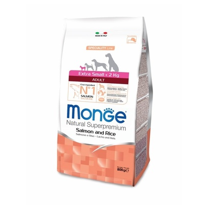 Монж Monge Extra Small Salmon & Rice Корм для собак миниатюрных порлд,лосось с рисом,800 гр.