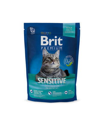 Брит Премиум Premium Cat Sensitive гиппоал.  д/ к с чув. пищ. с янг. 800г