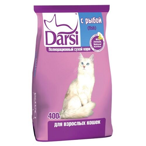 Дарси сухой корм для кошек Рыба 0,4кг