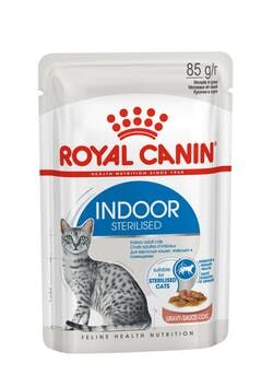 Роял Канин Indoor sterilised пауч д/стер-х кошек жив. в помещении,соус 85г