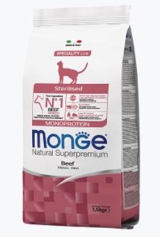 Монж Monge Monoprotein Sterilised Beef д/стерил. кошек говядина 1,5 кг