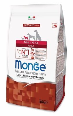 Monge Dog Speciality Mini корм д/взр.собак мелких пород ягненок с рисом и картофелем 7,5кг (развес) 