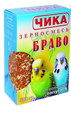 Чика Браво Корм д/волнистых попугаев 500г