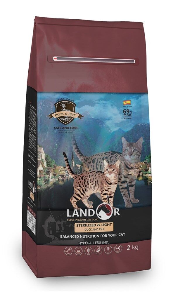 Ландор для кошек 10 кг Стерилизед/Лайт утка/рис