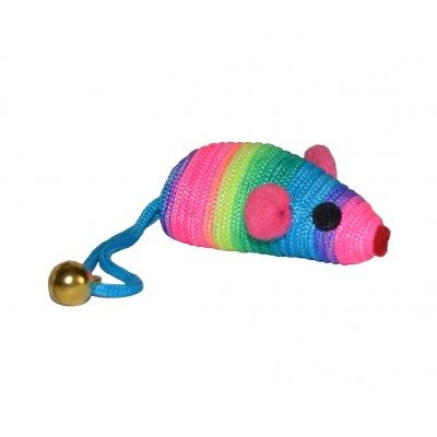 Радужная мышка с бубенчиком игрушка д/к 5см текстиль Papillon 10399-01