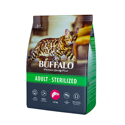 Mr.Buffalo Sterilized для кошек кастрир./стерил.лосось, 400гр