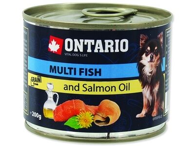 Онтарио консервы для собак: рыбное ассорти 200гр