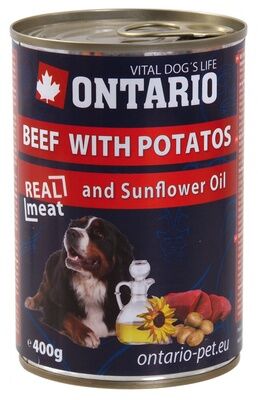 Онтарио консервы для собак: говядина и картофель 400 г