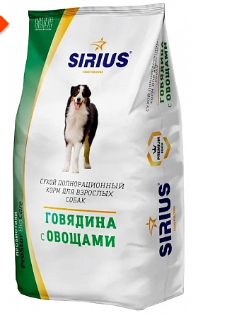 Сириус сух. корм д/с Говядина/овощи 3 кг