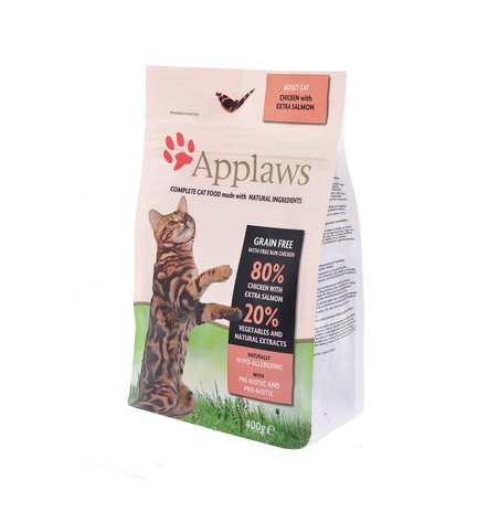 Апплаус Applaws Grain Free беззерновой сухой корм д/кошек курица/лосось/овощи 80/20% 7,5 кг