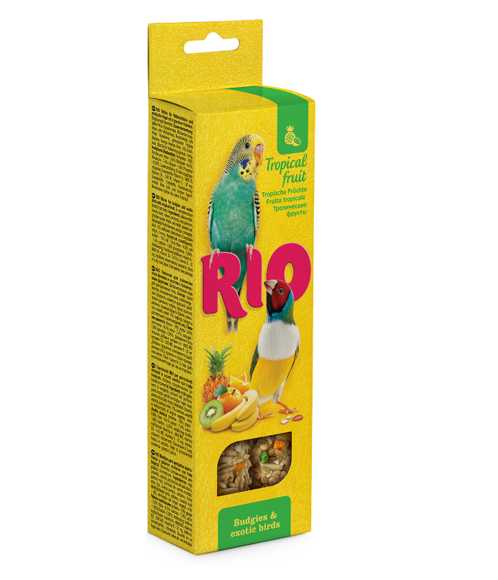 Палочки Рио д/волнистых попугаев и экзотов с Тропическими фруктами 2шт*40г 22110