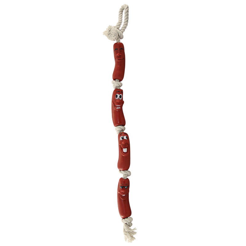 Игрушка д/собак "Четыре сосиски,веревка",630мм,Триол