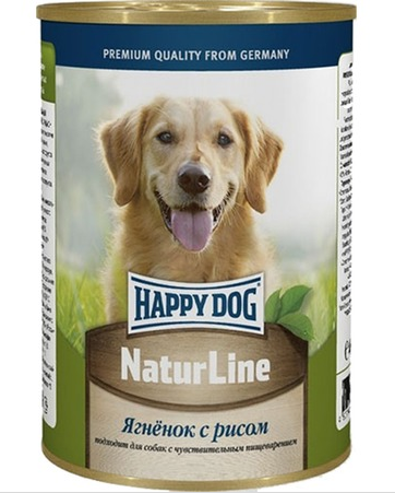 Happy Dog NaturLine (консерва) для собак, ягненок и рис, 400 г