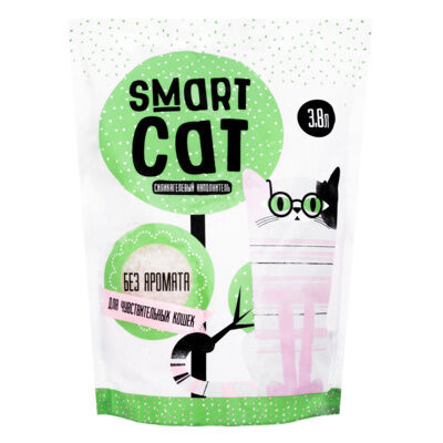 Smart Cat силикаг. нап-ль д/чувствительных кошек Без аромата 3,8л