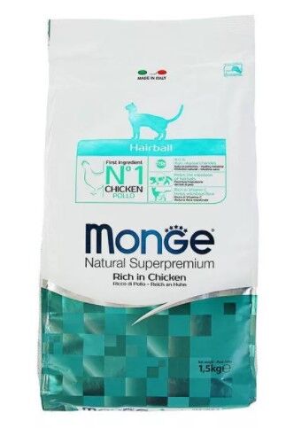 Монж Monge Cat Hairball корм д/кошек для выведения шерсти  1,5кг