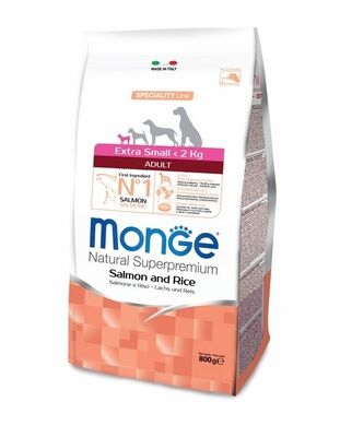 Monge Dog Speciality Extra Small корм для взрослых собак мелких пород лосось с рисом 2,5кг(29133)