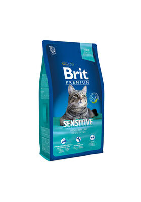 Брит Премиум Premium Cat Sensitive гиппоал.  д/ к с чув. пищ. с янг. 300г