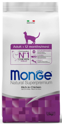 Монж Monge Cat Adalt корм для взрослых кошек 1,5кг