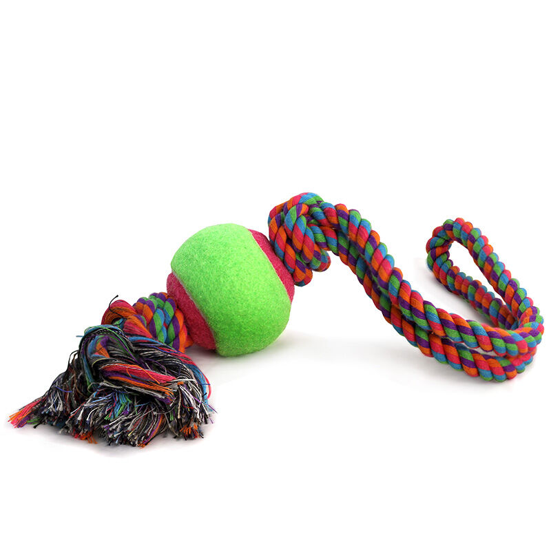 Игрушка д/собак Веревка с петлей 2узла и мяч d65/450мм