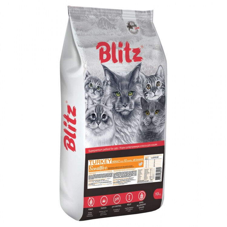 Блиц BLITZ Adult cats turkey сух.корм д/взр.кошек с индейкой 2кг