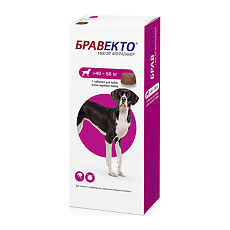 Бравекто для собак 40-56 кг 1400 мг, таблетки, №1