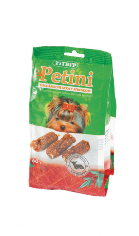 002636 TiTBiT Колбаски Petini с ягненком 2636 пакет 60г