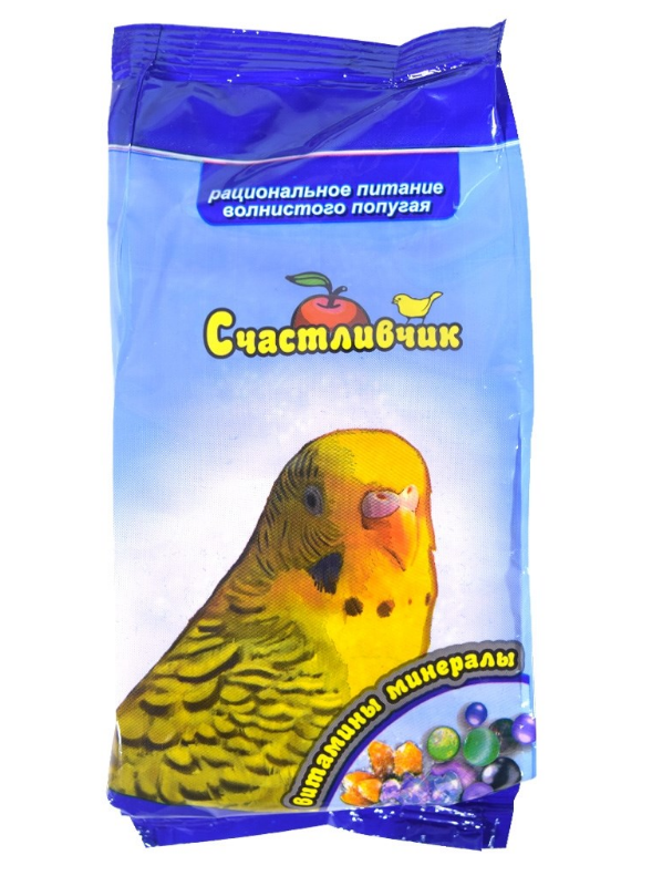 Счастливчик корм д/волн попугаев витамины/минералы 350г 1167