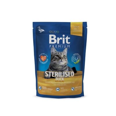 Брит Premium Sterilised д/стерил. кошек Утка/кур/курин. печень 1500г