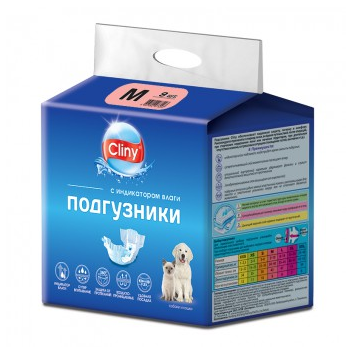Клини подгузники д/собак и кошек М 5-10 кг (цена за шт.)