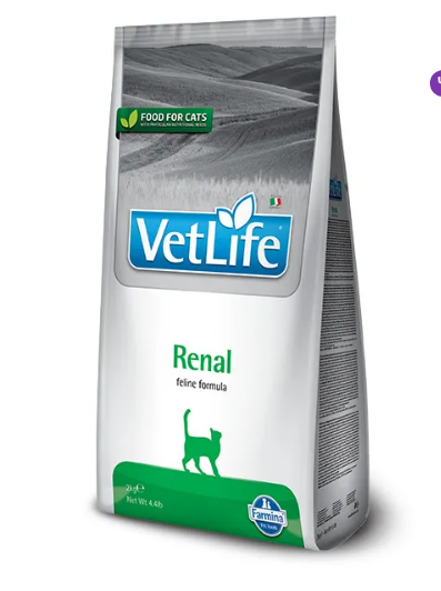 Корм Farmina Vet Life Renal для кошек заболеваниях почек,2 кг