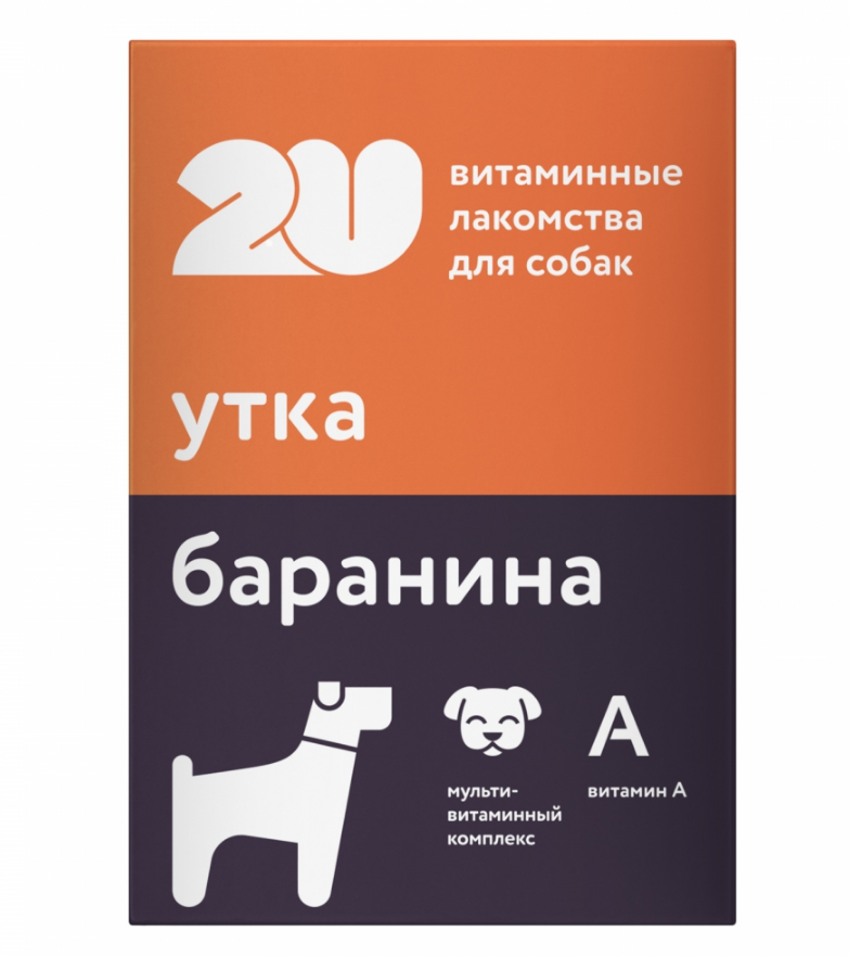 Витаминное лакомства 2u для собак "витаминный комплекс", 60 таб.