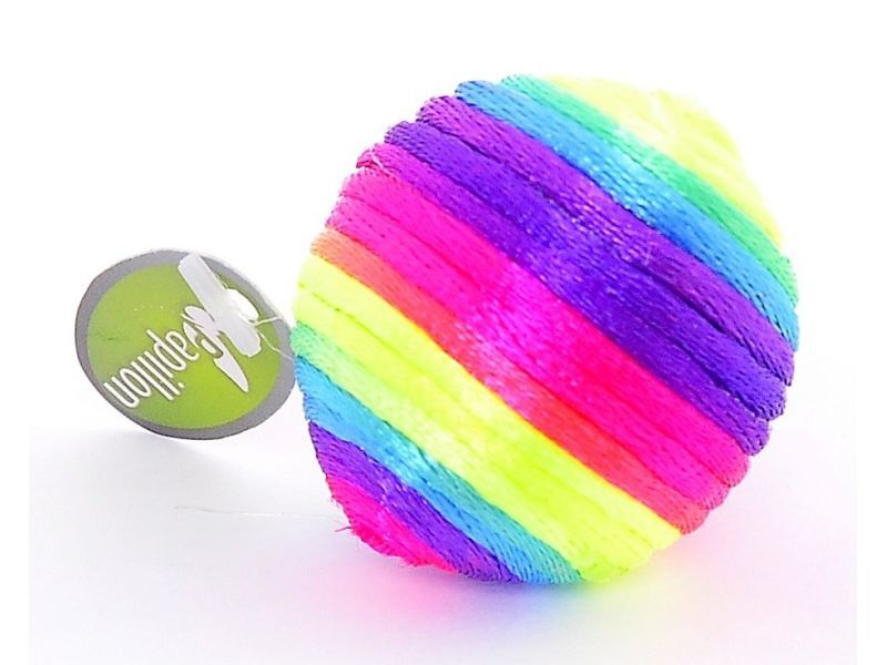 Радужный мячик с погремушкой д/к текстиль 3,5 см 4481 Papillon