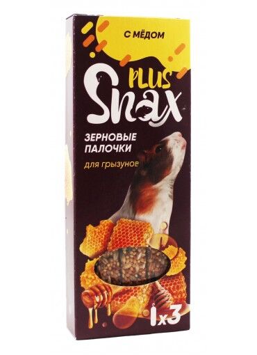Зерновые палочки д/грызунов "Snax Plus" медовые 3шт (90г)