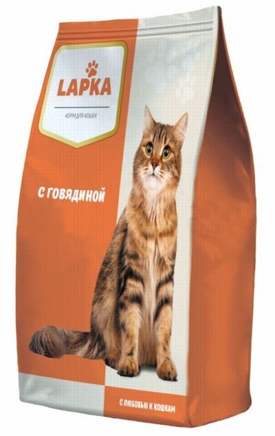 Лапка Lapka сух.корм для кошек с курицей, 350гр.